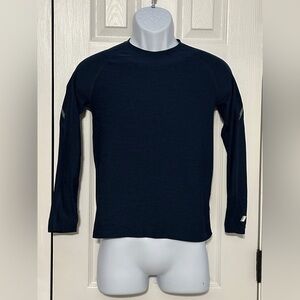 Russell Dri-Power 360 Youth Long Sleeve Athletic Top Navy Heather Size Large